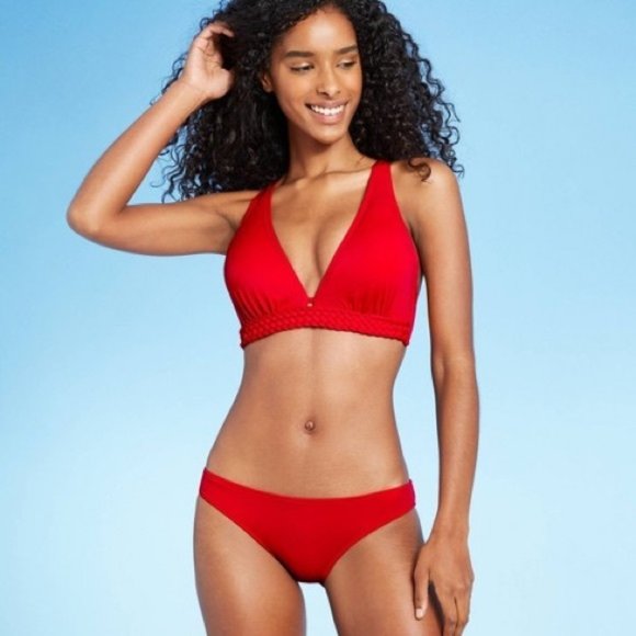 Shade & Shore Other - NWT Shade & Shore Braided Bikini Top & Bottom | Red | Size 34D & M (8-10)